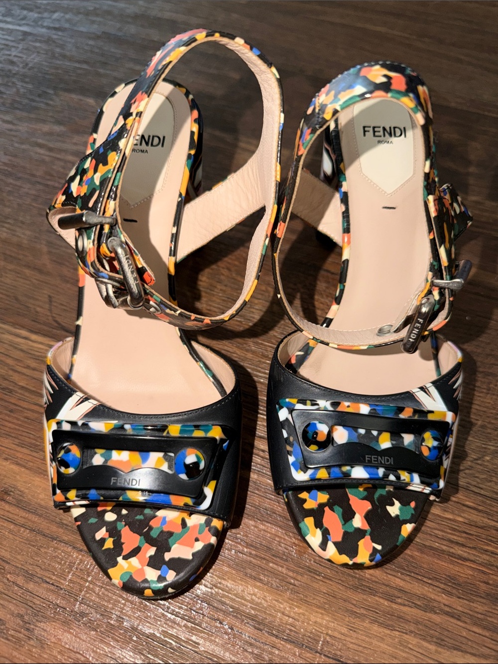 FENDI Peep-Toe Sandals